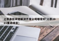 上蔡县区块链解决方案公司哪家好[上蔡2021重点项目]