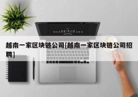 越南一家区块链公司[越南一家区块链公司招聘]